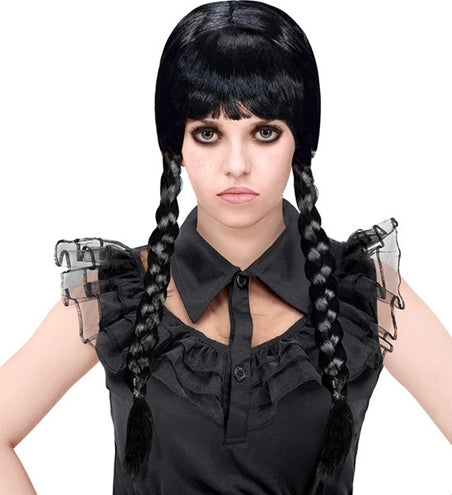 Widmann SRL Pruik donker meisje Wednesday kinderen