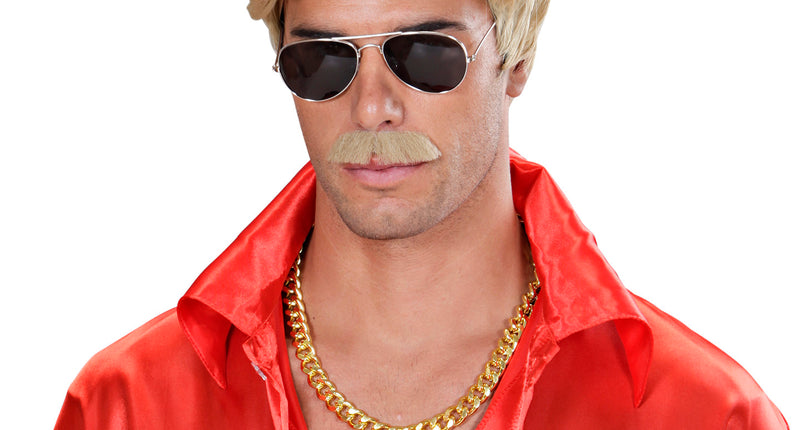 Widmann SRL pruik droomhaar playboy met snor blond