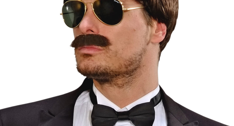 Widmann SRL pruik droomhaar playboy met snor bruin