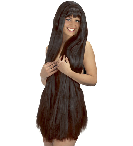 Widmann SRL pruik extra lang zwart 100cm