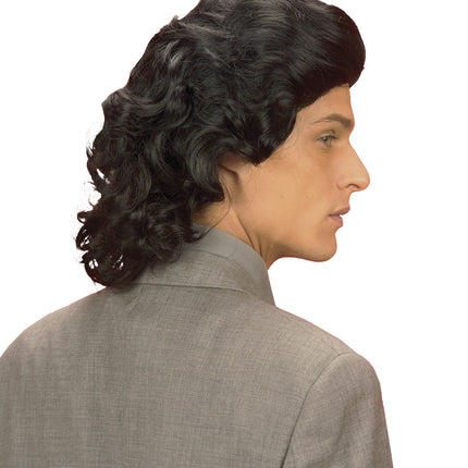 Widmann SRL pruik frankie zwart in doos