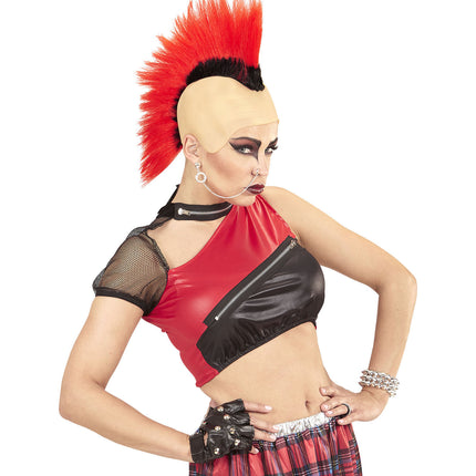 Widmann SRL Pruik hanenkam rood