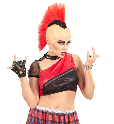 Widmann SRL Pruik hanenkam rood