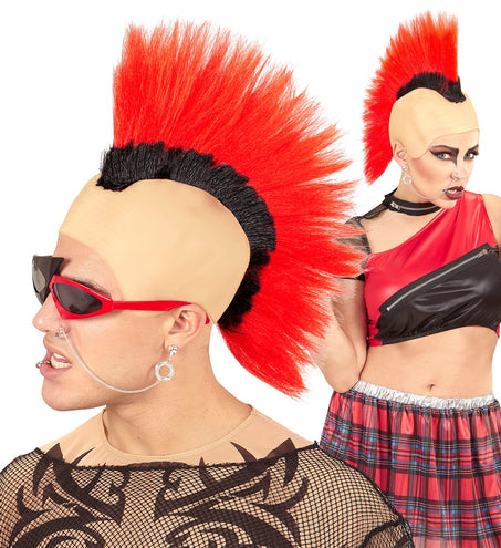 Widmann SRL Pruik hanenkam rood