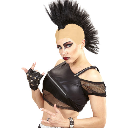 Widmann SRL Pruik hanenkam zwart