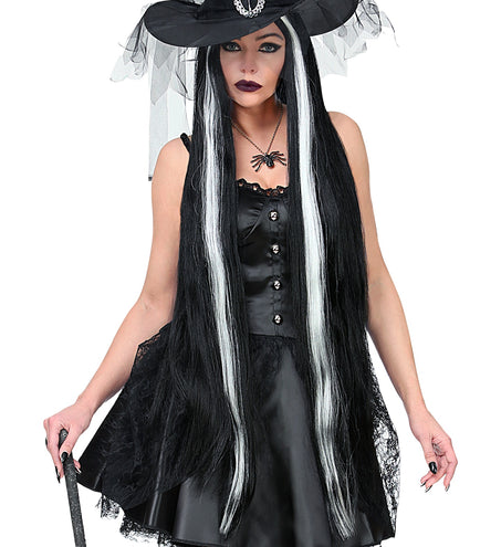 Widmann SRL Pruik heks extra lang haar