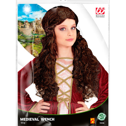 Widmann SRL Pruik, Kind Middeleeuwen Bruin