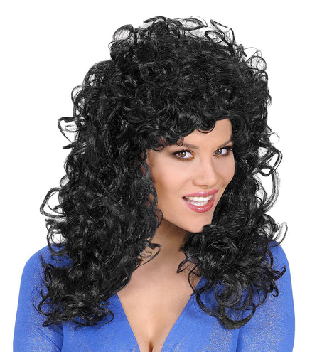 Widmann SRL pruik krulpruik beauty zwart