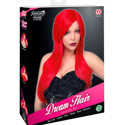 Widmann SRL Pruik lang rood haar Cosplay Alicia