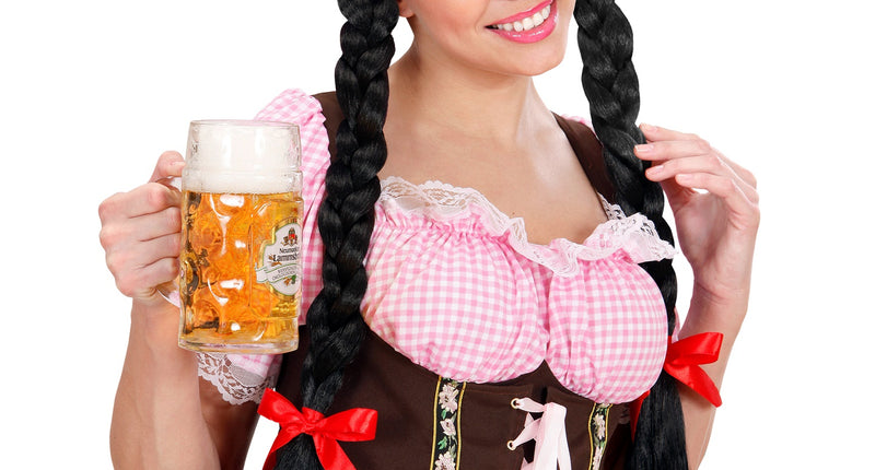 Widmann SRL pruik lange vlechten zwart