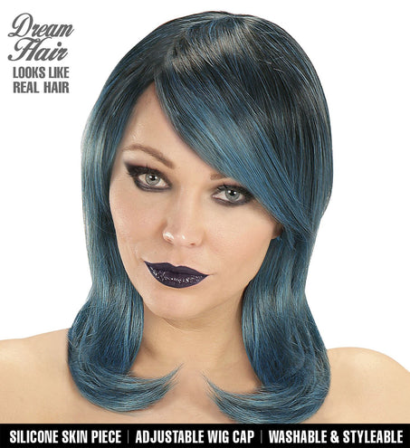 Widmann SRL Pruik Megan blauw zwart