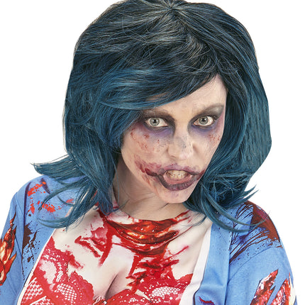 Widmann SRL Pruik Megan blauw zwart