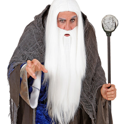 Widmann SRL Pruik met witte tovenaars baard