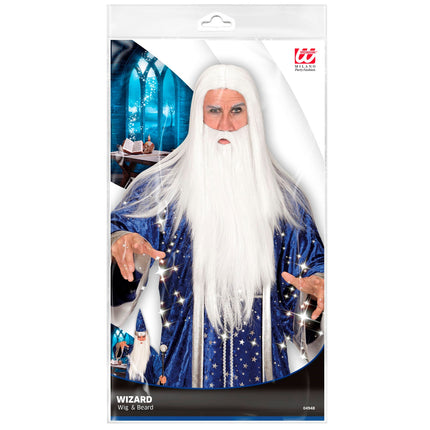 Widmann SRL Pruik met witte tovenaars baard
