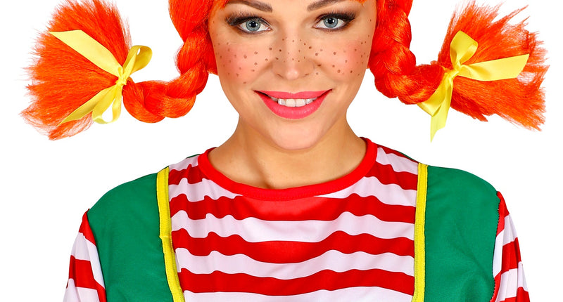 Widmann SRL Pruik Ondeugend Meisje Buigbare Staartjes