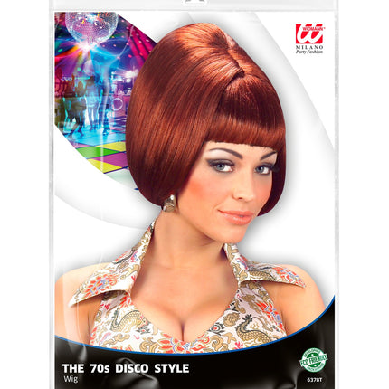 Widmann SRL pruik party girl 70s bruin