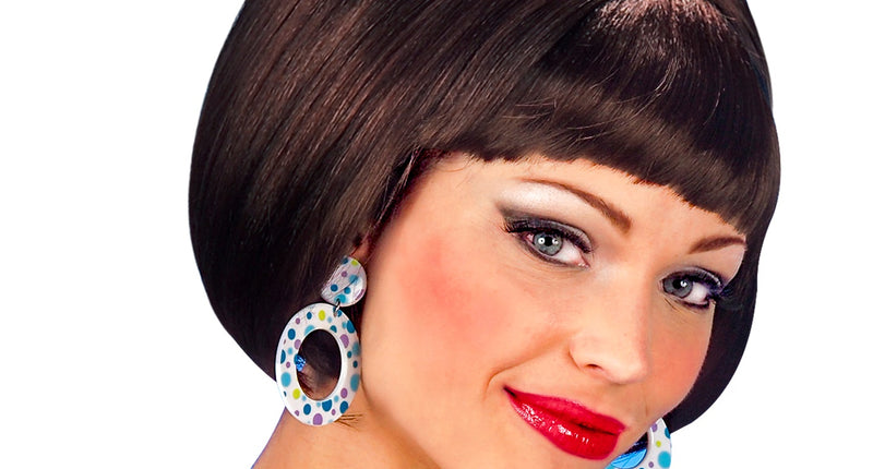 Widmann SRL pruik party girl 70s bruin