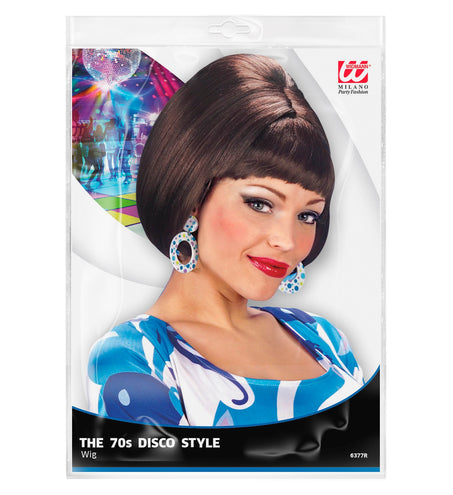 Widmann SRL pruik party girl 70s bruin