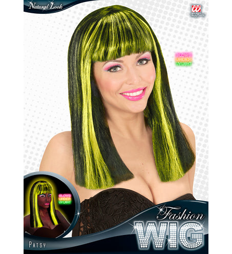 Widmann SRL Pruik, Patsy Neon Gele Strepen