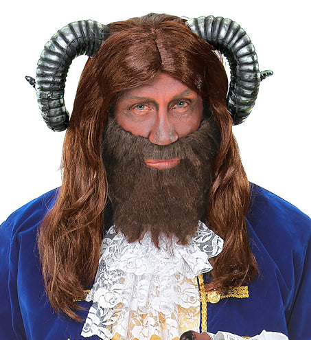 Widmann SRL Pruik ram met hoorns