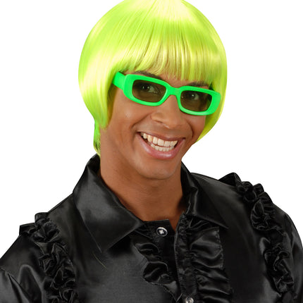 Widmann SRL pruik rave neon groen