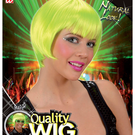 Widmann SRL pruik rave neon groen