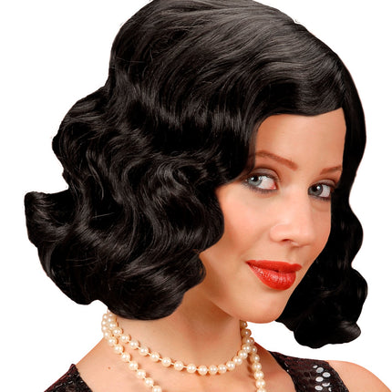 Widmann SRL pruik roaring 20s zwart
