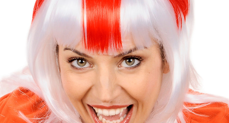 Widmann SRL Pruik rood wit Engeland