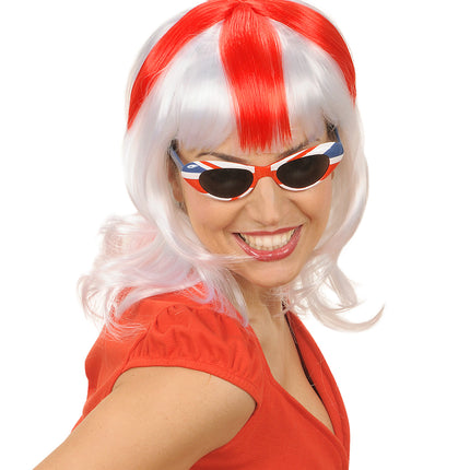 Widmann SRL Pruik rood wit Engeland