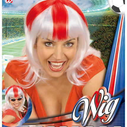 Widmann SRL Pruik rood wit Engeland