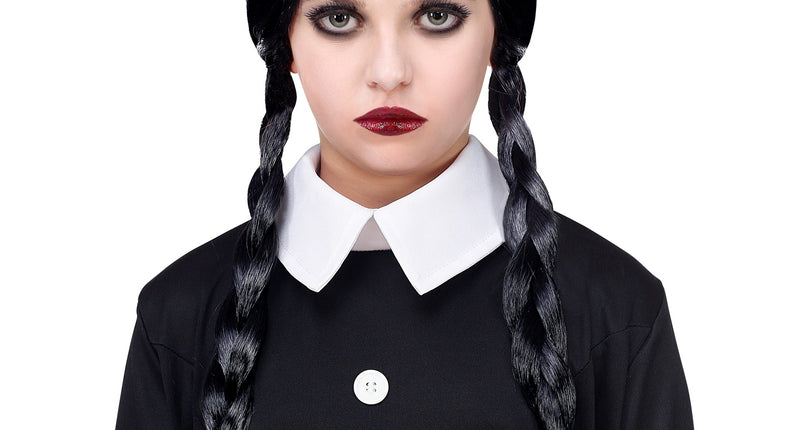 Widmann SRL Pruik schoolmeisje met vlechten kind