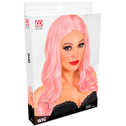 Widmann SRL Pruik soft roze roxy