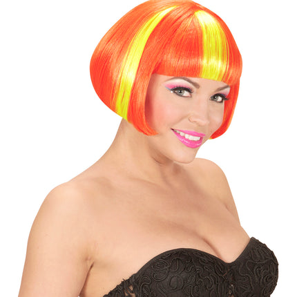 Widmann SRL Pruik, Valentina Neon Geel/Oranje
