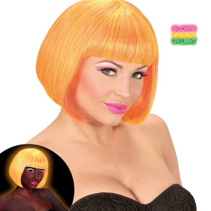 Widmann SRL Pruik, Valentina Neon Oranje/Geel Mix