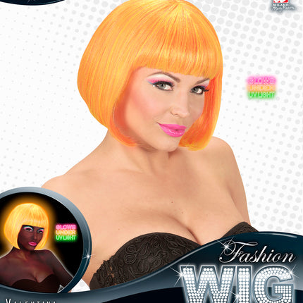 Widmann SRL Pruik, Valentina Neon Oranje/Geel Mix