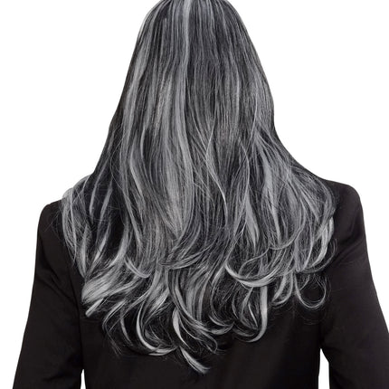 Widmann SRL Pruik vampier grijs lang haar