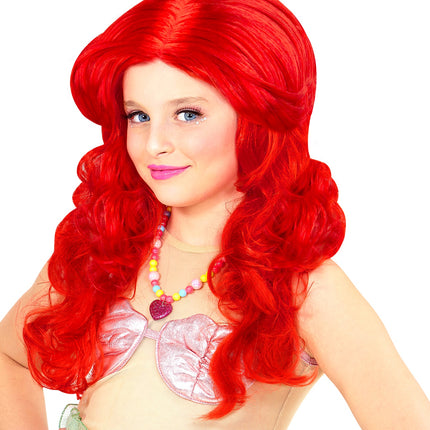 Widmann SRL Pruik, Zeemeermin Rood Kind