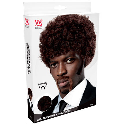 Widmann SRL Pulp fiction pruik bruin