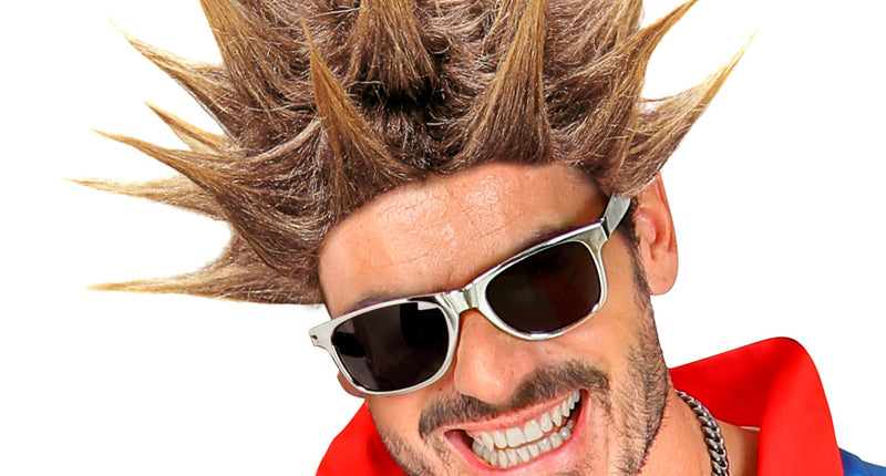 Widmann SRL Punk rocker pruik met spikes