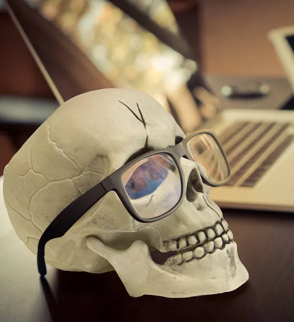 Widmann SRL Pvc schedel met beweegbare kaak 21cm kostuum Julia