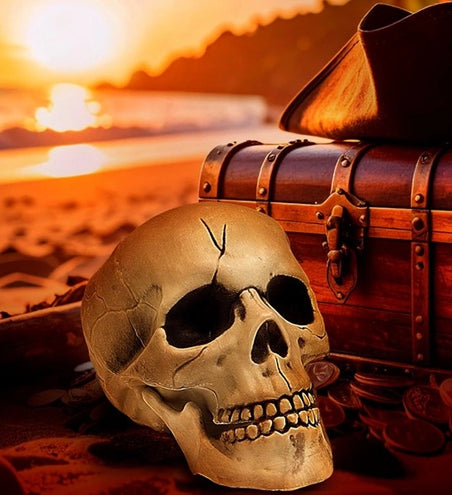 Widmann SRL Pvc schedel met beweegbare kaak 21cm kostuum Julia