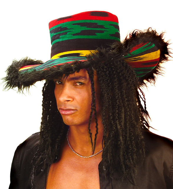 Widmann SRL Rasta hoed met pluche rand