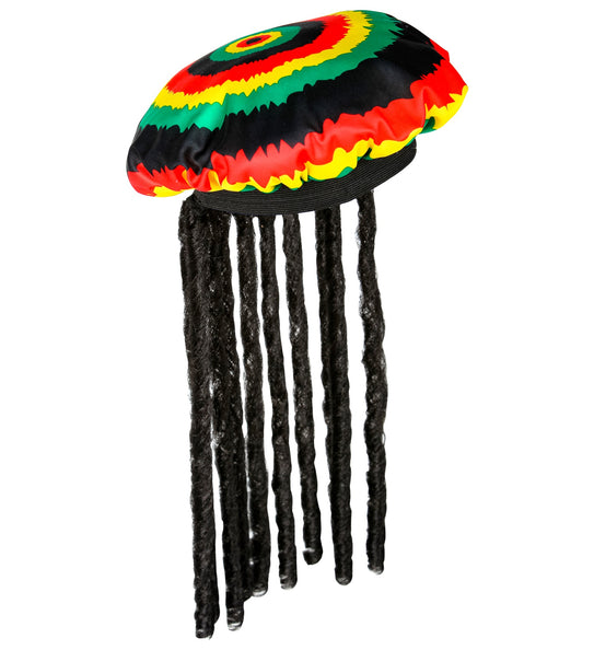 Widmann SRL Rasta muts met dreadlocks