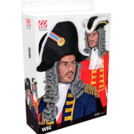 Widmann SRL Rechter of piraten pruik grijs