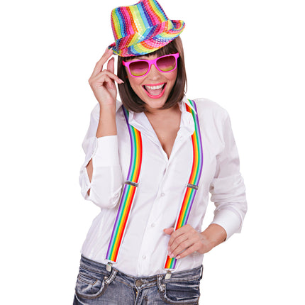 Widmann SRL Regenboog bretels rechte streep