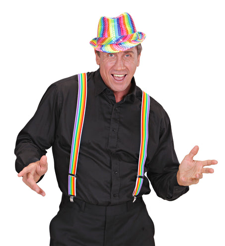 Widmann SRL Regenboog bretels rechte streep