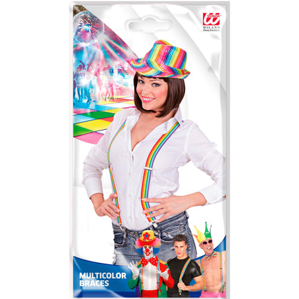 Widmann SRL Regenboog bretels rechte streep