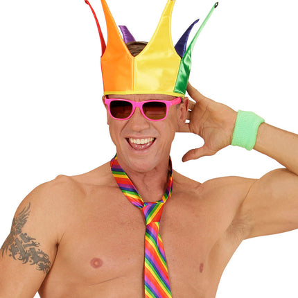 Widmann SRL Regenboog hoed kroon multikleuren