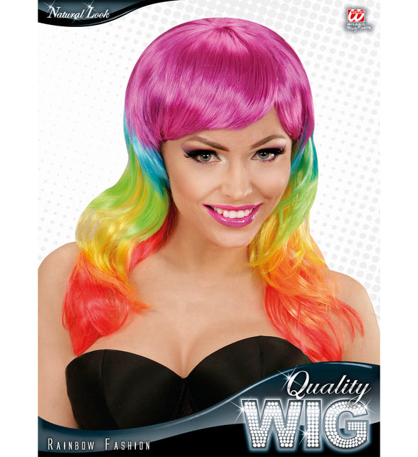 Widmann SRL Regenboog kleuren pruiken