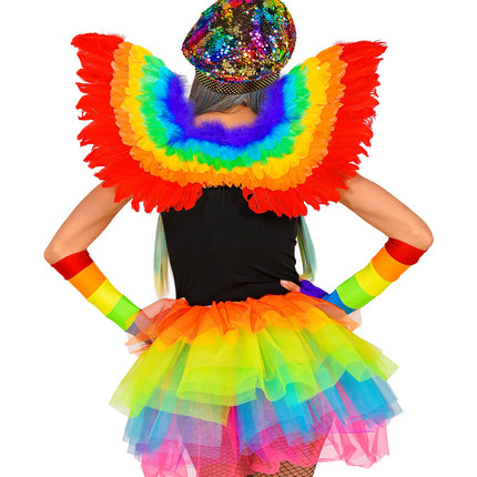 Widmann SRL Regenboog pet met haar